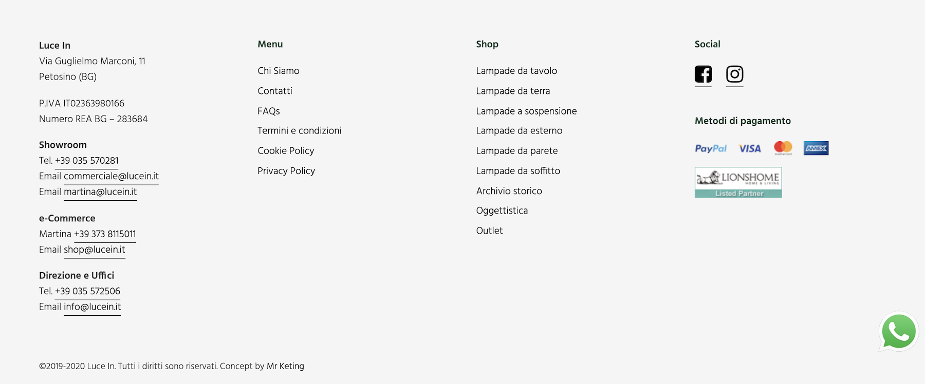 Mr Keting Esepio Footer e-commerce