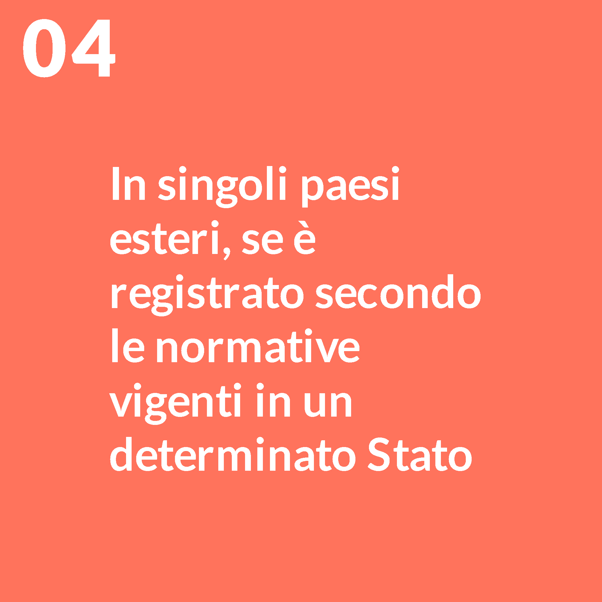 Registrazione in singoli paesi
