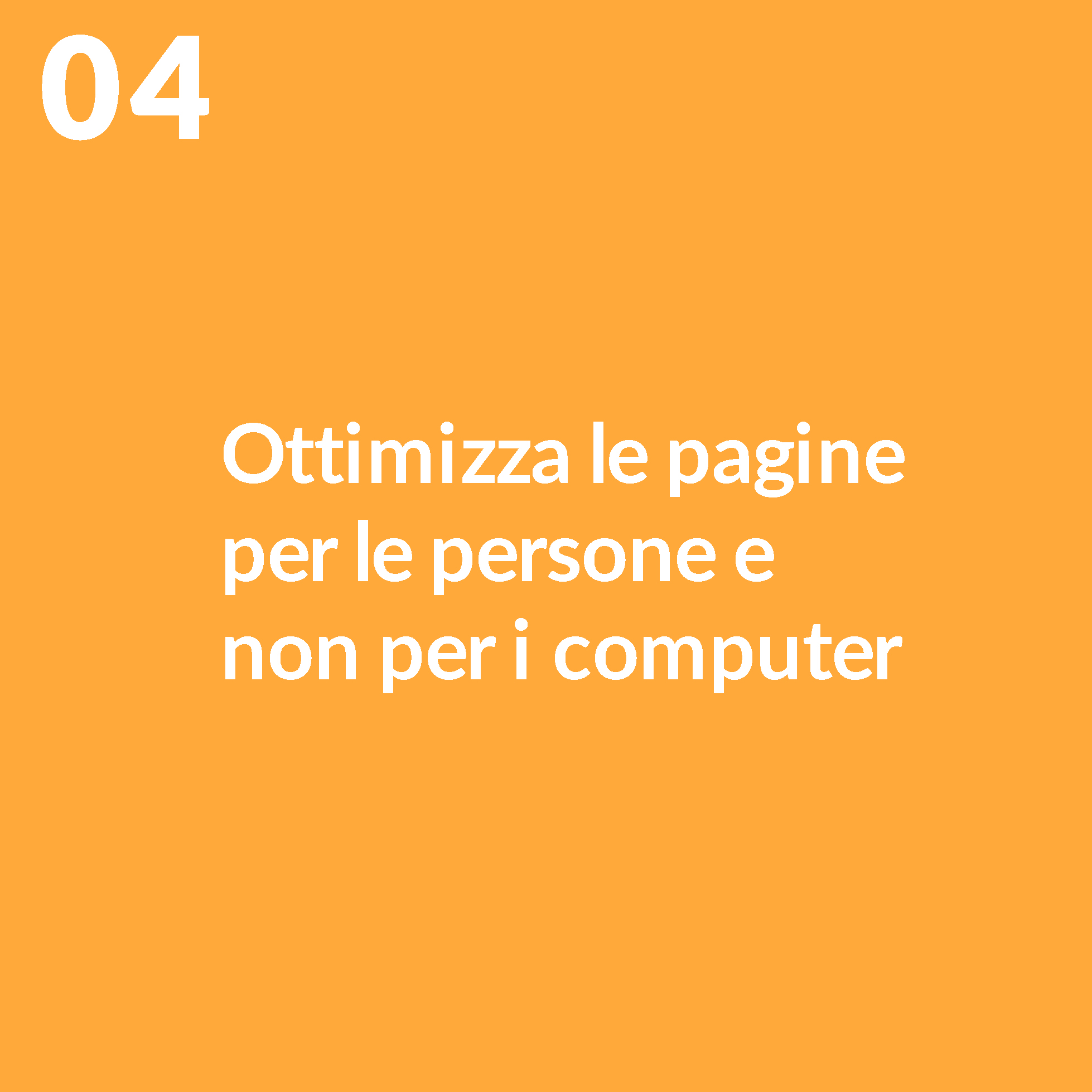 Ottimizza le pagine
